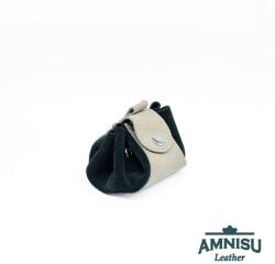 Amnisu Szürke - fekete bőr mini 2in1 szütyő és kockatálca N8014-8018