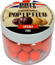 BritBaits Pop Up fluo Kagyló-Szilva 12 mm