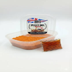 BritBaits Mikropellet Box Halibut-Mangó 2 mm - 400 g + 100 ml