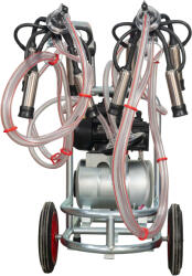 EMT Aparat de muls vaci EMT cu 2 posturi si loc de un bidon, pompa vacuum ulei (EMT2+1U)