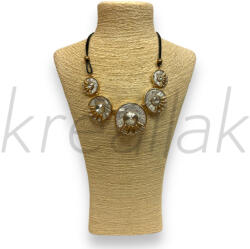  Törtfehér körlapos arany nyaklánc