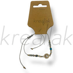  Szürke virág gyöngy karkötő