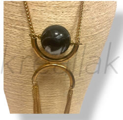  Márványos szürke golyó nyaklánc