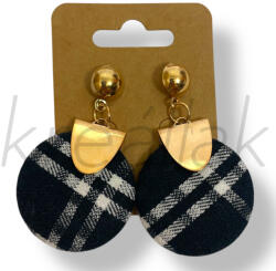  Fehér kockás fülbevaló