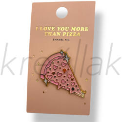  Rózsaszín pizza kitűző