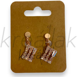  Klipszes rozé fülbevaló