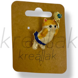  Teniszező cica kitűző