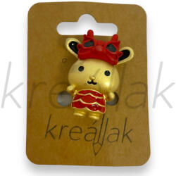  Arany színű sapkás nyuszi kitűző