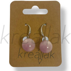  Lila gyöngy cirkónia fülbevaló