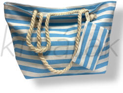 J. S ONDO Türkizkék csíkos strandtáska