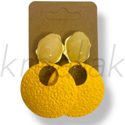  Sárga köves fém fülbevaló