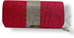 Jessica Piros csillogó strasszos táska