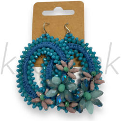  Gyönyörű gyöngyös kék fülbevaló