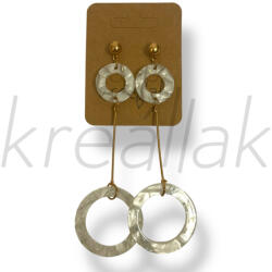  Fehér plasztik karika fülbevaló