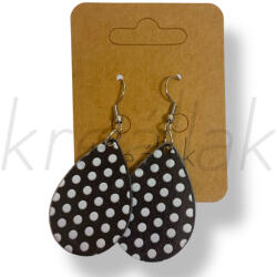  Pöttyös csepp formájú fülbevaló