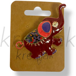  Bordó elefánt kitűző