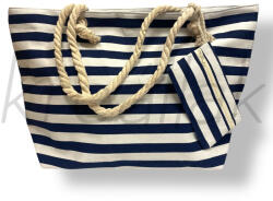 J. S ONDO Sötétkék csíkos strandtáska