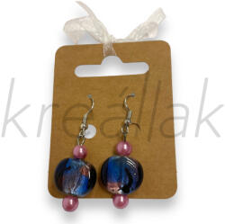  Festett cseh üveg fülbevaló