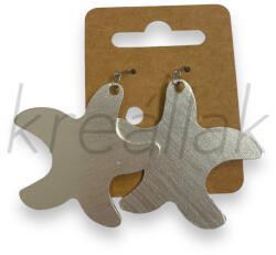  Absztrakt csillag formájú ezüst fülbevaló