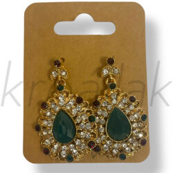  Zöld köves fülbevaló - kreallak - 2 000 Ft