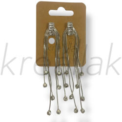  Ezüst színű lógó köves fülbevaló