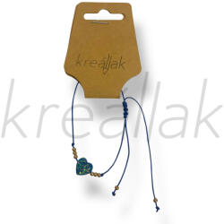  Királykék szív medál karkötő