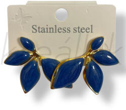  Királykék virág fülbevaló stainless steel