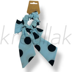  Kék pöttyös masni hajgumi