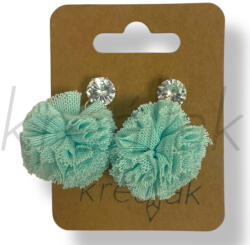  Türkizkék tüll köves fülbevaló