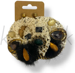  Fekete szőr csipke fülbevaló