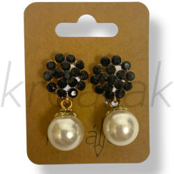  Fehér gyöngyös köves fülbevaló