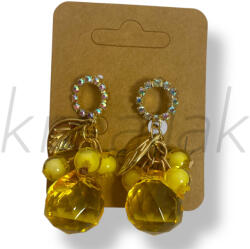  Sárga leveles fülbevaló