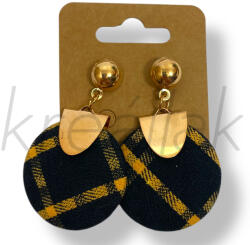 Sárga kockás fülbevaló