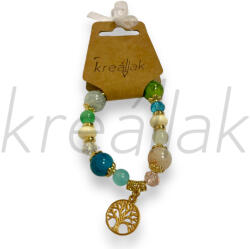  Életfa medálos nagy gyöngyös karkötő