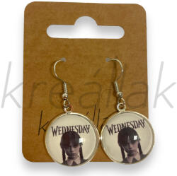  Wednesday fekete -fehér fülbevaló