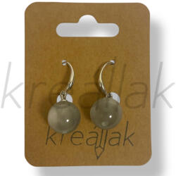  Szürke gyöngy cirkónia fülbevaló