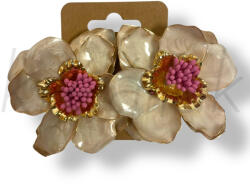  Krém színű nagy virág fülbevaló