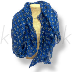  Királykék virágos sál
