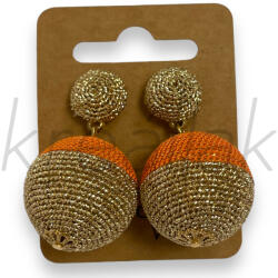  Narancs gömb-arany fülbevaló