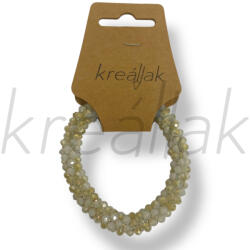  Törtfehér-átlátszó apró gyöngyös karkötő