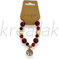  Bordó életfa karkötő