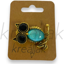  Kék színű bagoly kitűző