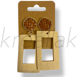  Fa kocka fülbevaló