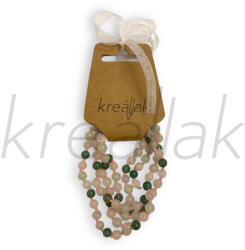  Ásvány nyaklánc fehér zöld színben