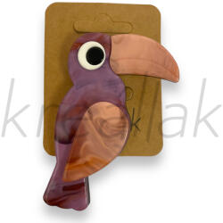  Mályva papagáj kitűző