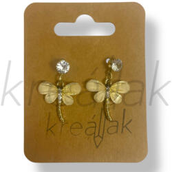  Arany szitakötő fülbevaló