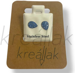  Kék köves csepp fülbevaló