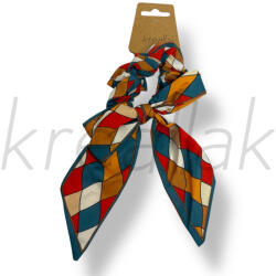  Színes kockás masni hajgumi