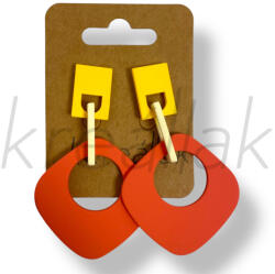  Narancs kocka fülbevaló