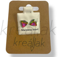  Irrizáló háromszög kő fülbevaló